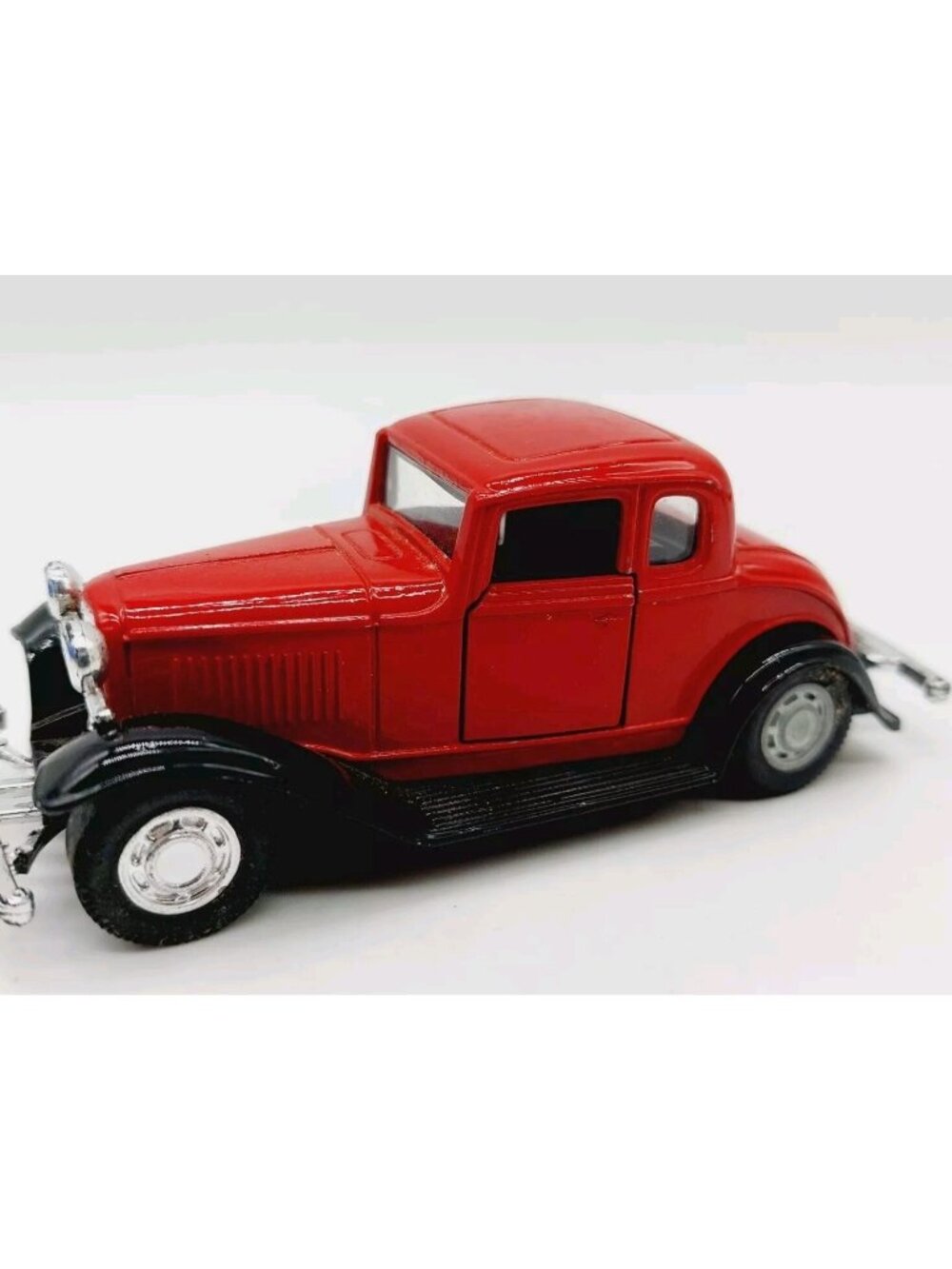 Vintage YatMing 32 Ford Coupe Red Pullback Model Diecast Car  1/43